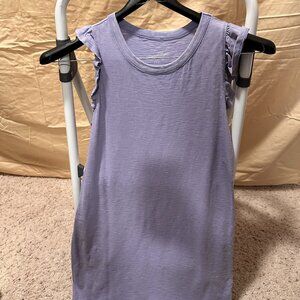 Purple T-shirt mini dress with ruffle sleeves, Size M - Universal Thread Brand.